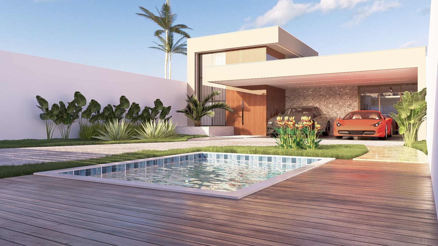 Imagem de projeto residencial da 2E Arquitetura