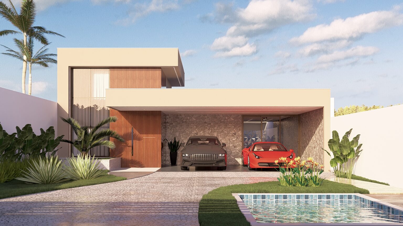 Projeto residencial contemporâneo desenvolvido pela 2E Arquitetura